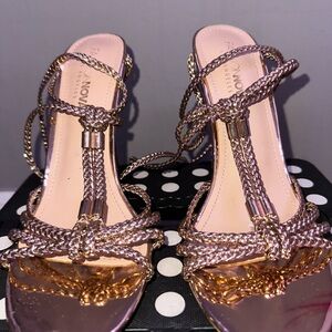 Rose Gold Lace Up Heels